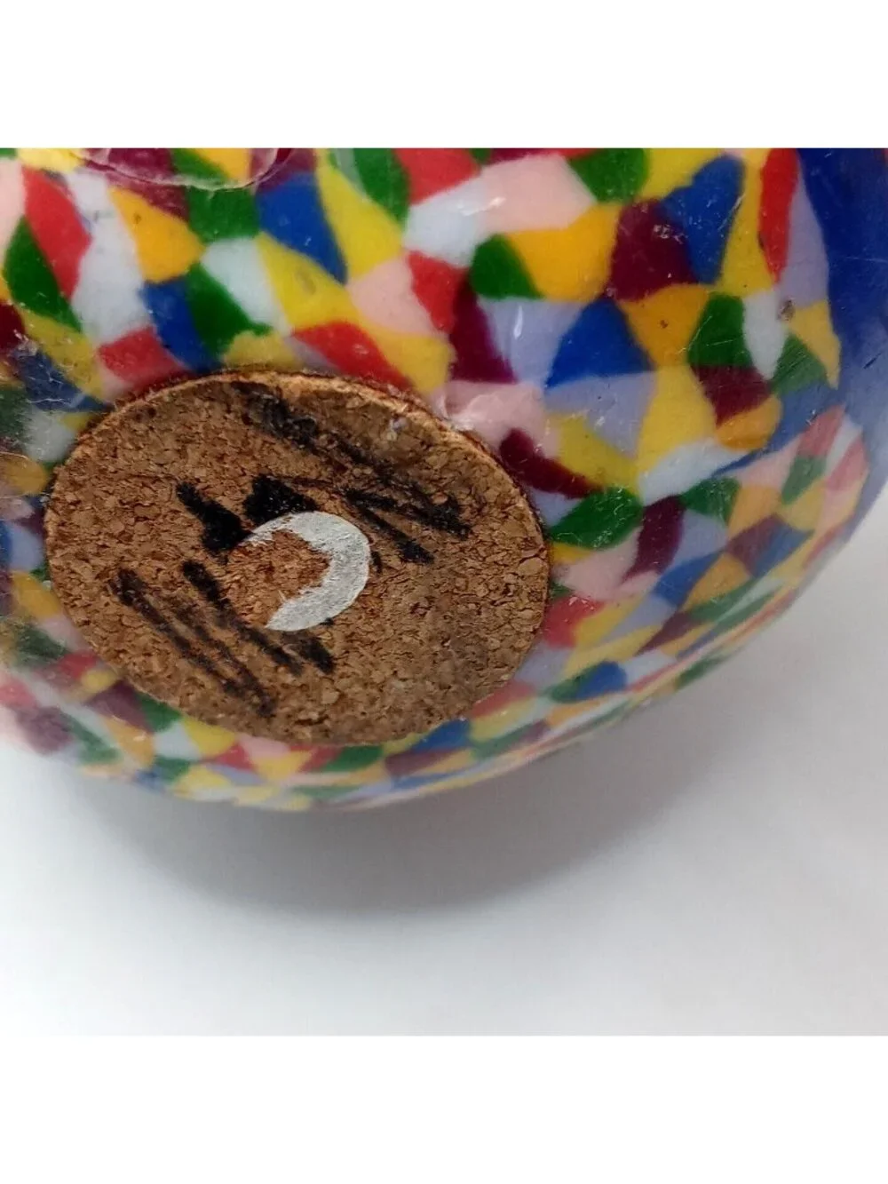 Pop Art Confetti Candle Egg Shaped Unused Multicolors - Picture 6 of 11